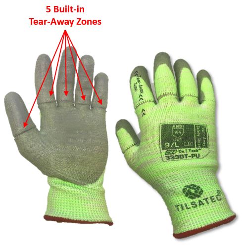 Work Gloves that Feature Tear-Away Technology